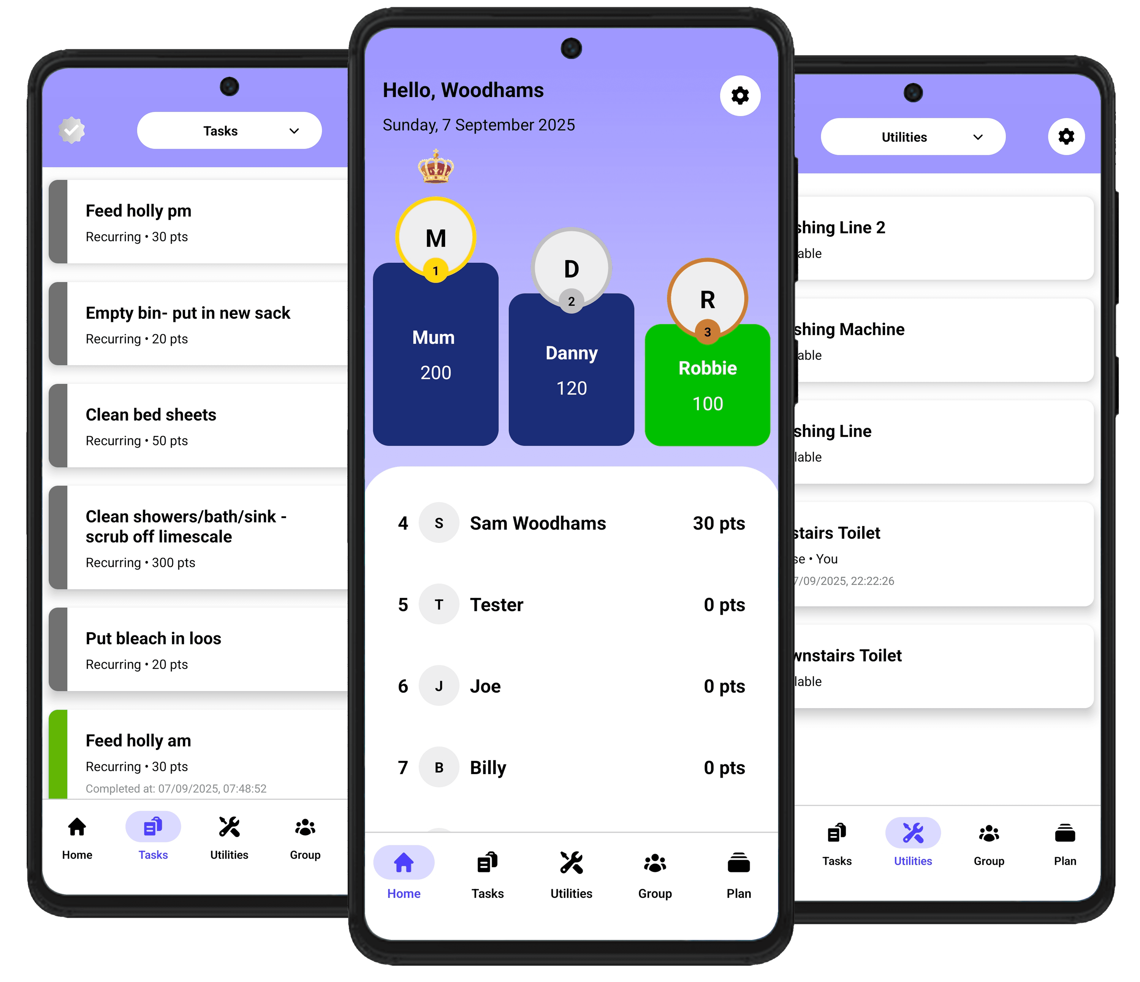 HouseFlow app screens